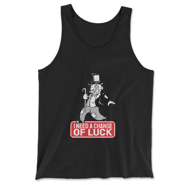 Change Luck Monopoly Parody Men/Unisex Tank in Black color